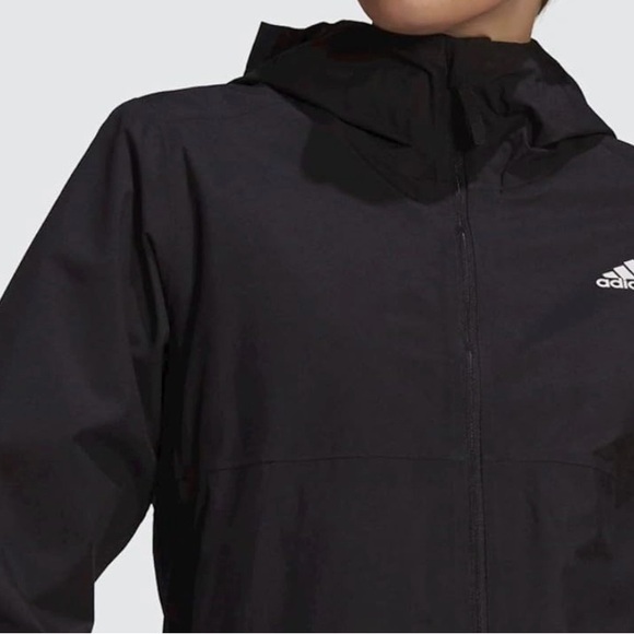 Adidas Women's 3-Stripes Waterproof Rain Jacket Size 3X - Picture 5 of 10